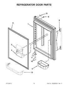 05 - Refrigerator Door Parts parts for Whirlpool Refrigerator GB2FHDXWB07 from AppliancePartsPros.com