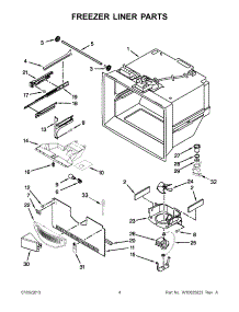 02 - Freezer Liner Parts parts for Whirlpool Refrigerator GB2FHDXWQ08 from AppliancePartsPros.com