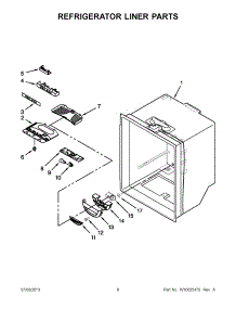 04 - Refrigerator Liner Parts parts for Whirlpool Refrigerator GB2FHDXWS09 from AppliancePartsPros.com