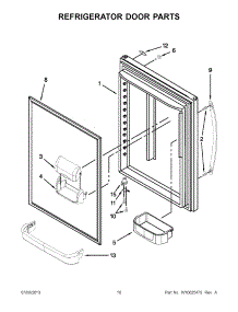 05 - Refrigerator Door Parts parts for Whirlpool Refrigerator GB2FHDXWS09 from AppliancePartsPros.com
