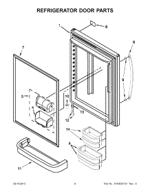 04 - Refrigerator Door Parts parts for Whirlpool Refrigerator GB9FHDXWB07 from AppliancePartsPros.com