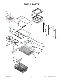 06 - Shelf Parts parts for Whirlpool Refrigerator GB9FHDXWQ07 from AppliancePartsPros.com