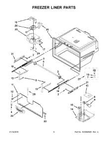 04 - Freezer Liner Parts parts for Whirlpool Refrigerator GI0FSAXVY012 from AppliancePartsPros.com