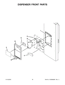 09 - Dispenser Front Parts parts for Whirlpool Refrigerator GI0FSAXVY012 from AppliancePartsPros.com