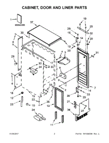 02 - Cabinet, Door And Liner Parts parts for Whirlpool Ice Maker GI15NDXZB2 from AppliancePartsPros.com