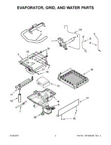 03 - Evaporator, Grid, And Water Parts parts for Whirlpool Ice Maker GI15NDXZS2 from AppliancePartsPros.com