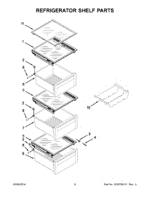 04 - Refrigerator Shelf Parts parts for Whirlpool Refrigerator GSC25C6EYY03 from AppliancePartsPros.com
