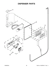 09 - Dispenser Parts parts for Whirlpool Refrigerator GSC25C6EYY03 from AppliancePartsPros.com