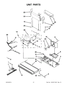 07 - Unit Parts parts for Whirlpool Refrigerator GX2FHDXVQ07 from AppliancePartsPros.com