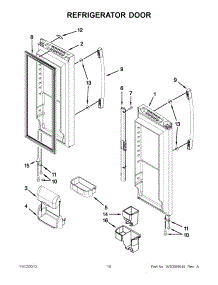 05 - Refrigerator Door parts for Whirlpool Refrigerator GX5FHDXVY010 from AppliancePartsPros.com