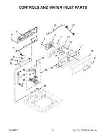03 - Controls And Water Inlet Parts parts for Whirlpool Laundry Center QCAE2735FQ0 from AppliancePartsPros.com