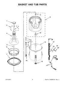 05 - Basket And Tub Parts parts for Whirlpool Laundry Center QCAE2735FQ0 from AppliancePartsPros.com
