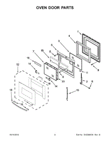 04 - Oven Door Parts parts for Whirlpool Oven RBS307PVB04 from AppliancePartsPros.com