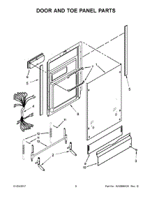 04 - Door And Toe Panel Parts parts for Whirlpool Dishwasher UDT518SAFP0 from AppliancePartsPros.com