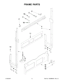 05 - Frame Parts parts for Whirlpool Dishwasher UDT518SAFP0 from AppliancePartsPros.com