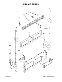 05 - Frame Parts parts for Whirlpool Dishwasher UDT518SBDP0 from AppliancePartsPros.com