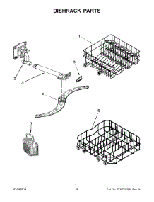 07 - Dishrack Parts parts for Whirlpool Dishwasher UDT518SBDP0 from AppliancePartsPros.com