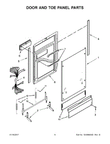 04 - Door And Toe Panel Parts parts for Whirlpool Dishwasher UDT555SAFP0 from AppliancePartsPros.com