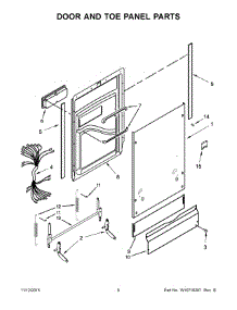 04 - Door And Toe Panel Parts parts for Whirlpool Dishwasher UDT555SBDP0 from AppliancePartsPros.com