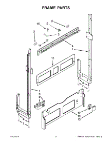 05 - Frame Parts parts for Whirlpool Dishwasher UDT555SBDP0 from AppliancePartsPros.com