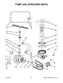 06 - Pump And Sprayarm Parts parts for Whirlpool Dishwasher UDT555SBDP0 from AppliancePartsPros.com