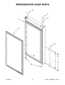 04 - Refrigerator Door Parts parts for Whirlpool Refrigerator URB551WNEM0 from AppliancePartsPros.com