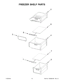 07 - Freezer Shelf Parts parts for Whirlpool Refrigerator URB551WNEM0 from AppliancePartsPros.com