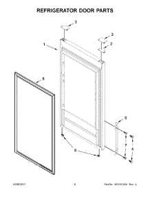 04 - Refrigerator Door Parts parts for Whirlpool Refrigerator URB551WNGZ0 from AppliancePartsPros.com