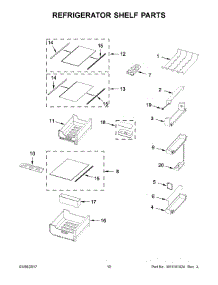 06 - Refrigerator Shelf Parts parts for Whirlpool Refrigerator URB551WNGZ0 from AppliancePartsPros.com