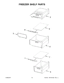 07 - Freezer Shelf Parts parts for Whirlpool Refrigerator URB551WNGZ0 from AppliancePartsPros.com