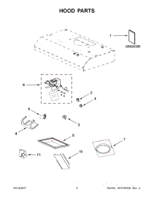 02 - Hood Parts parts for Whirlpool Hood UXT2030ADB2 from AppliancePartsPros.com