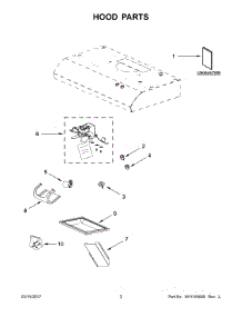 02 - Hood Parts parts for Whirlpool Hood UXT4030ADS2 from AppliancePartsPros.com