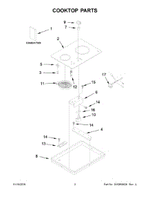02 - Cooktop Parts parts for Whirlpool Cooktop W5CE1522FB00 from AppliancePartsPros.com