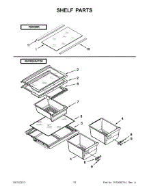 06 - Shelf Parts parts for Whirlpool Refrigerator W6RXNGFWB03 from AppliancePartsPros.com