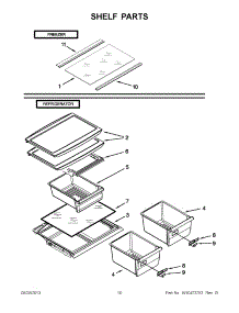 06 - Shelf Parts parts for Whirlpool Refrigerator W8RXCGFXB02 from AppliancePartsPros.com