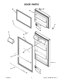 03 - Door Parts parts for Whirlpool Refrigerator W8RXCGFXQ03 from AppliancePartsPros.com