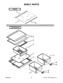 06 - Shelf Parts parts for Whirlpool Refrigerator W8RXCGFXQ04 from AppliancePartsPros.com