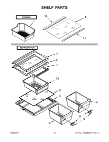 07 - Shelf Parts parts for Whirlpool Refrigerator W8RXEGMWD02 from AppliancePartsPros.com