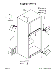 02 - Cabinet Parts parts for Whirlpool Refrigerator W8RXEGMWS03 from AppliancePartsPros.com