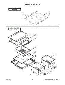 06 - Shelf Parts parts for Whirlpool Refrigerator W8RXNGFBD00 from AppliancePartsPros.com
