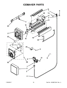 06 - Icemaker Parts parts for Whirlpool Refrigerator W8RXNGMBQ01 from AppliancePartsPros.com