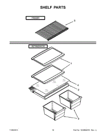 06 - Shelf Parts parts for Whirlpool Refrigerator W8TXEGFYB03 from AppliancePartsPros.com