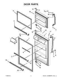 03 - Door Parts parts for Whirlpool Refrigerator W8TXEGFYQ03 from AppliancePartsPros.com