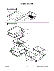 07 - Shelf Parts parts for Whirlpool Refrigerator W8TXNGMBB01 from AppliancePartsPros.com