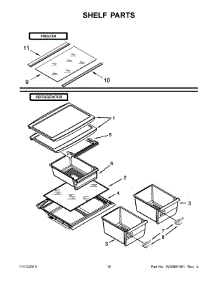 06 - Shelf Parts parts for Whirlpool Refrigerator W8TXNGZBQ01 from AppliancePartsPros.com