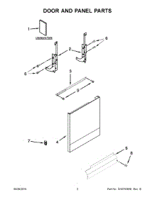 02 - Door And Panel Parts parts for Whirlpool Dishwasher WDF110PABW4 from AppliancePartsPros.com