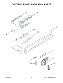 03 - Control Panel And Latch Parts parts for Whirlpool Dishwasher WDF120PAFW0 from AppliancePartsPros.com