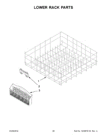 11 - Lower Rack Parts parts for Whirlpool Dishwasher WDF310PAAT5 from AppliancePartsPros.com