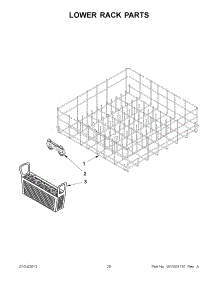 10 - Lower Rack Parts parts for Whirlpool Dishwasher WDF310PAAW4 from AppliancePartsPros.com