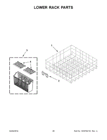 11 - Lower Rack Parts parts for Whirlpool Dishwasher WDF310PLAB5 from AppliancePartsPros.com